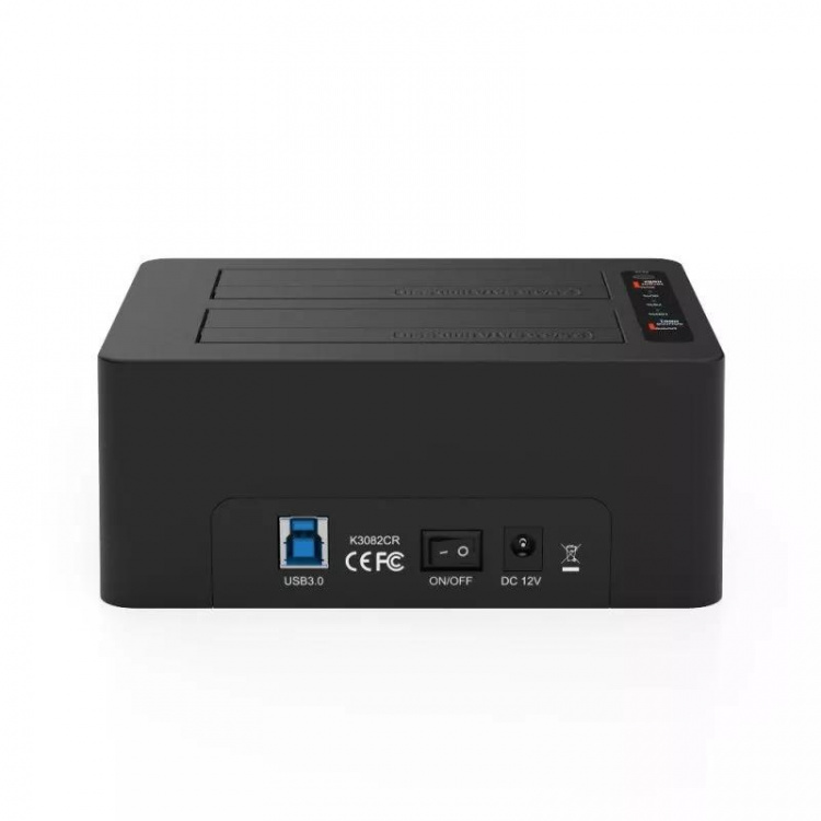 Two bay HDD/SSD docking station, USB 3.1 Gen 2, USB-C, 10 Gbps, black Two bay HDD/SSD docking station, USB 3.1 Gen 2, USB-C, 10 Gbps, black