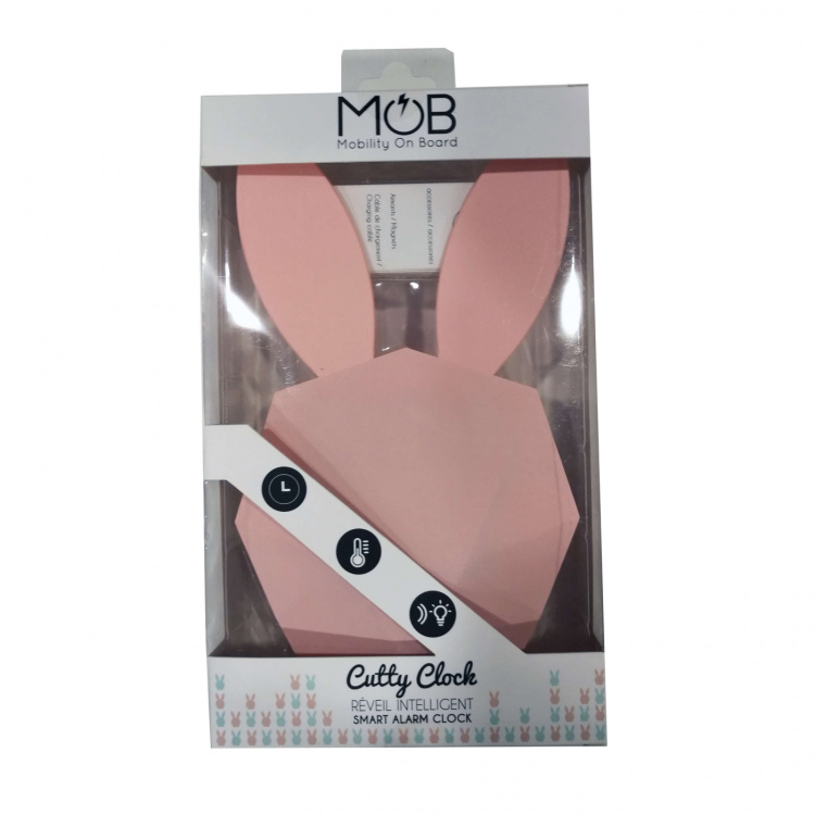 Mobility On Board Alarm Clock Rabbit with Night Lamp, Light Pink Mobility On Board Alarm Clock Rabbit with Night Lamp, Light Pink