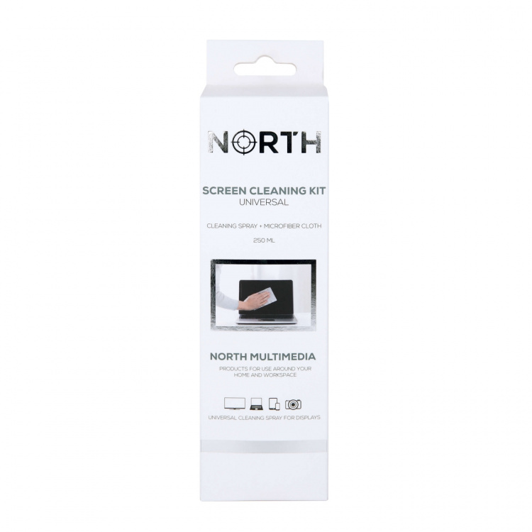 North Cleaning kit Universal, Cleaning Spray and Microfiber cloth