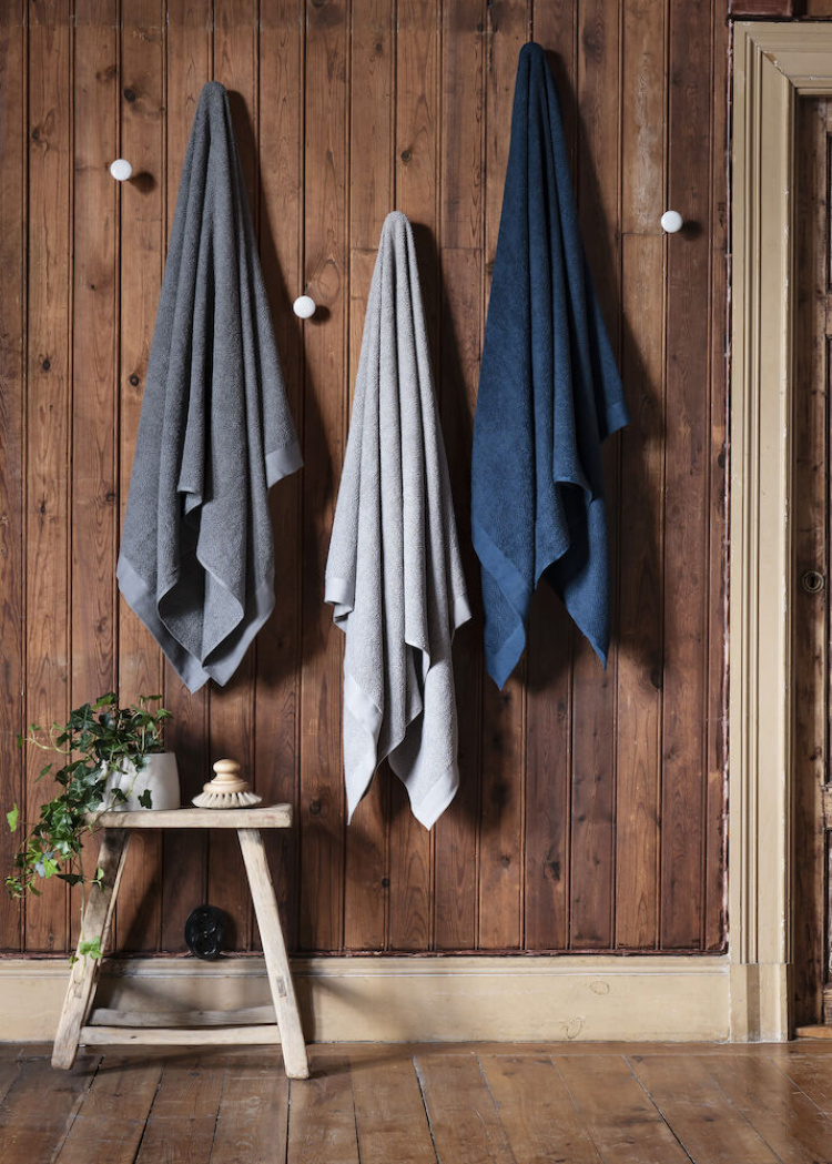 Kosta Linnewäfveri Frotté Bomull/Lin Marin 70X130