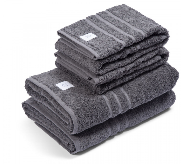 Kosta Linnewäfveri Frotte Mörkgrå 65X135 Kosta Linnewäfveri Frotte Mörkgrå 65X135