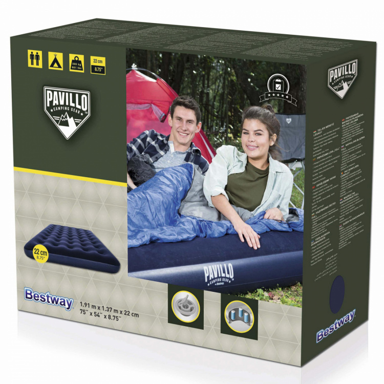 Bestway Pavillo Aeroluxe Air Mattress, 191x137x22cm Bestway Pavillo Aeroluxe Air Mattress, 191x137x22cm