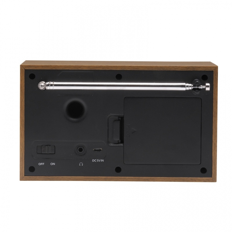 Denver FM/DAB+ Radio Trä/Vit Denver FM/DAB+ Radio Trä/Vit