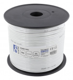 DELTACO speaker cable, 2x2,5mm2, open ends, pure copper, 50m, white DELTACO speaker cable, 2x2,5mm2, open ends, pure copper, 50m, white