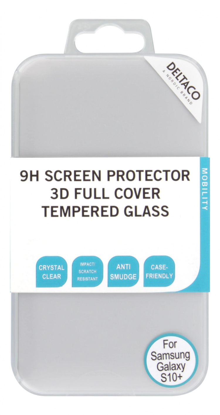 DELTACO screen protector, Galaxy S10+, 3D curved, full screen