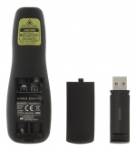 DELTACO trådlös presentatör med laserpekare, upp till 15m, svart DELTACO trådlös presentatör med laserpekare, upp till 15m, svart