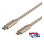 DELTACO USB-C SuperSpeed cable, 0.5m, braided, USB 3.1 Gen 2, 10 Gbps, DELTACO USB-C SuperSpeed cable, 0.5m, braided, USB 3.1 Gen 2, 10 Gbps,