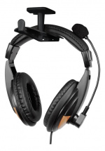 DELTACO GAMING Headset hanger for two headsets, ABS plastic, 3M, black