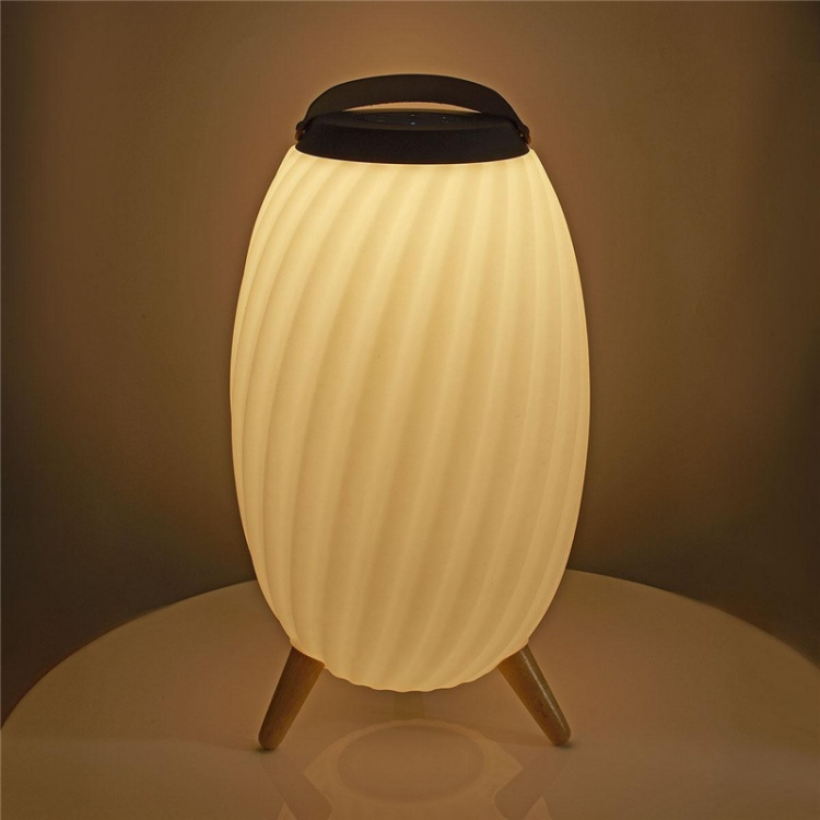 Nedis Bluetooth® Speaker with Mood Light | 6 hrs | Ambiance Design | 90 W | Mono | RGB / Warm White | IPX5 | Linkable | Grey / White