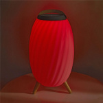 Nedis Bluetooth® Speaker with Mood Light | 6 hrs | Ambiance Design | 90 W | Mono | RGB / Warm White | IPX5 | Linkable | Grey / White