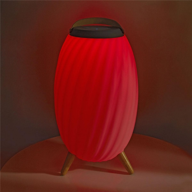 Nedis Bluetooth® Speaker with Mood Light | 6 hrs | Ambiance Design | 90 W | Mono | RGB / Warm White | IPX5 | Linkable | Grey / White