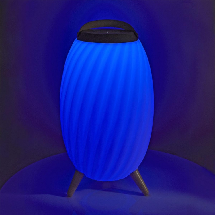 Nedis Bluetooth® Speaker with Mood Light | 6 hrs | Ambiance Design | 90 W | Mono | RGB / Warm White | IPX5 | Linkable | Grey / White