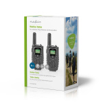 Nedis Walkie-Talkie Set | 2 Handsets | 8000 m | Number of frequency channels: 8 | PTT / VOX | 150 min | Headphone output | Black