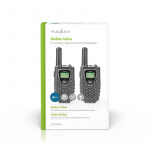 Nedis Walkie-Talkie Set | 2 Handsets | 8000 m | Number of frequency channels: 8 | PTT / VOX | 150 min | Headphone output | Black