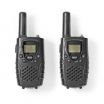 Nedis Walkie-Talkie Set | 2 Handsets | 8000 m | Number of frequency channels: 8 | PTT / VOX | 150 min | Headphone output | Black