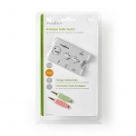 Nedis Audio Switch | Audio / video / data connections input: 2x 3.5 mm Male | Audio / video / data connections output: 2.5 mm Female / 3x 3.5 mm Female | Function control: Manual | Number of buttons: 3