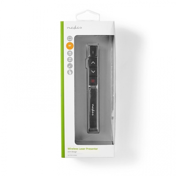 Nedis Presenter | Laser pointer range up to: 100 m | Wireless range up to: 30 m | Black Nedis Presenter | Laser pointer range up to: 100 m | Wireless range up to: 30 m | Black