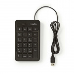 Nedis Wired Keyboard | USB-A | Office | Single-Handed | Numeric | Numeric keypad