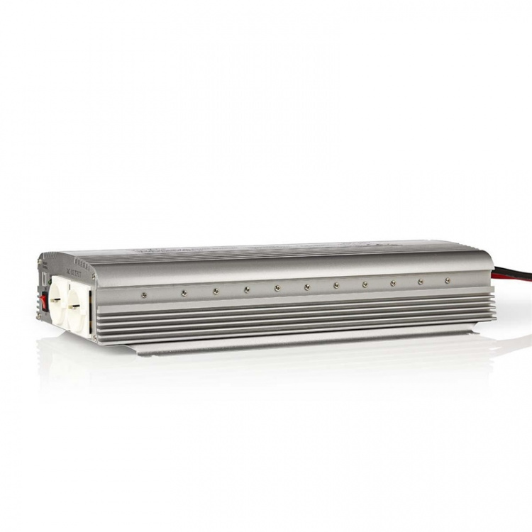 Nedis Power Inverter Modified Sine Wave | Input voltage: 12 V DC | Device power output connection(s): Type F (CEE 7/3) | 230 V AC 50 Hz | 1700 W | Peak power output: 3000 W | Screw Terminal | Silver