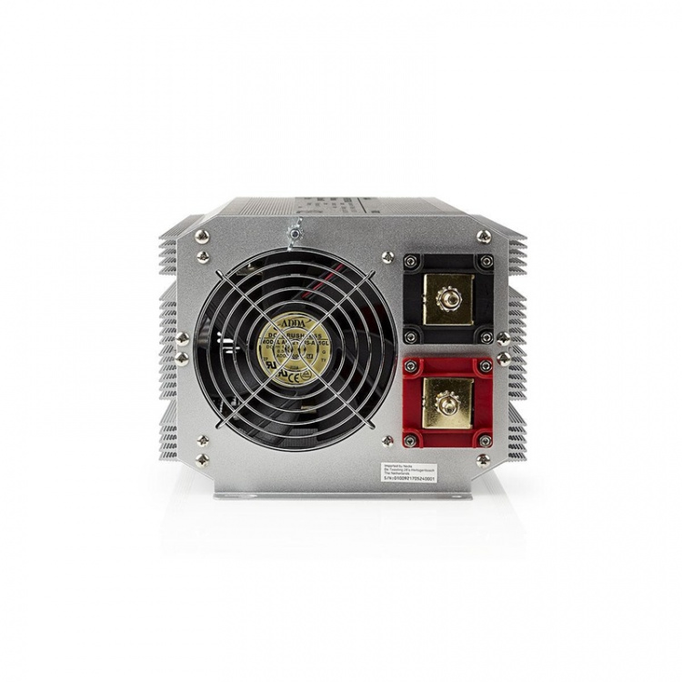 Nedis Power Inverter Modified Sine Wave | Input voltage: 12 V DC | Device power output connection(s): Type F (CEE 7/3) | 230 V AC 50 Hz | 4000 W | Peak power output: 8000 W | Screw Terminal | Silver