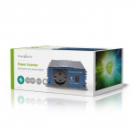 Nedis Power Inverter Pure Sine Wave | Input voltage: 12 V DC | Device power output connection(s): Type F (CEE 7/3) | 230 V AC 50 Hz | 150 W | Peak power output: 300 W | Cigarette Lighter Plug | Pure Sine Wave | Fuse | Blue