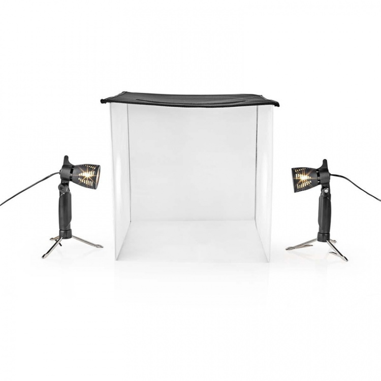 Nedis Portable Photo Studio Kit | 400 lm | Foldable | Backgrounds included | Travel bag included | Black Nedis Portable Photo Studio Kit | 400 lm | Foldable | Backgrounds included | Travel bag included | Black