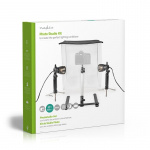 Nedis Portable Photo Studio Kit | 400 lm | Foldable | Backgrounds included | Travel bag included | Black Nedis Portable Photo Studio Kit | 400 lm | Foldable | Backgrounds included | Travel bag included | Black
