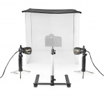 Nedis Portable Photo Studio Kit | 400 lm | Foldable | Backgrounds included | Travel bag included | Black Nedis Portable Photo Studio Kit | 400 lm | Foldable | Backgrounds included | Travel bag included | Black