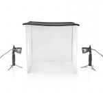 Nedis Portable Photo Studio Kit | 400 lm | Foldable | Backgrounds included | Travel bag included | Black Nedis Portable Photo Studio Kit | 400 lm | Foldable | Backgrounds included | Travel bag included | Black