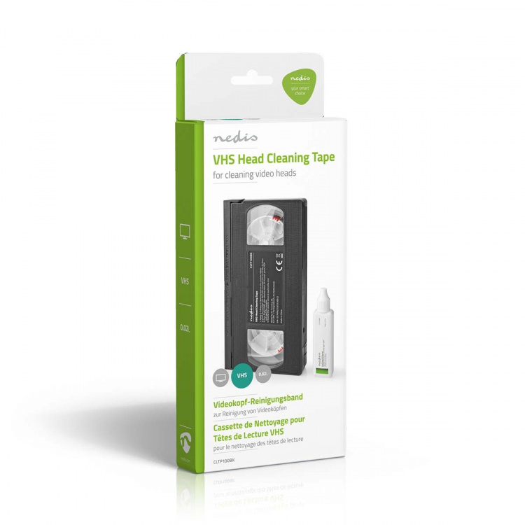 Nedis Head Cleaning Tape | 20 ml | VHS Heads | Black Nedis Head Cleaning Tape | 20 ml | VHS Heads | Black