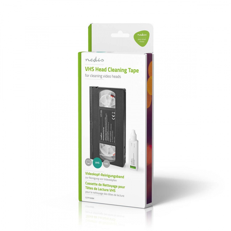 Nedis Head Cleaning Tape | 20 ml | VHS Heads | Black Nedis Head Cleaning Tape | 20 ml | VHS Heads | Black