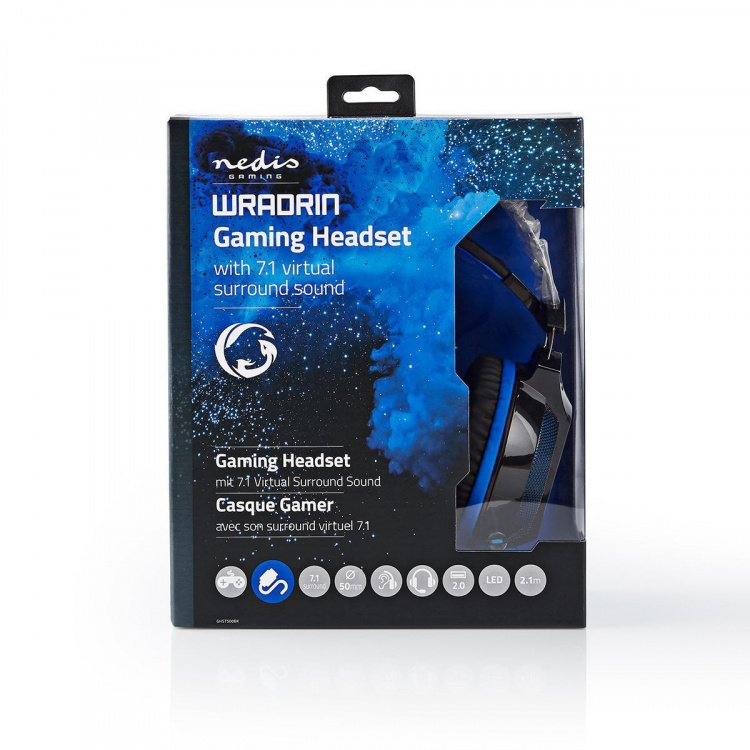Nedis Gaming Headset | Over-Ear | Surround | USB Type-A | Bendable & Retractable Microphone | 2.10 m | Normal Lighting