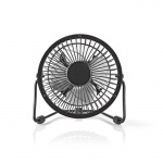 Nedis Table Fan | USB Powered | Diameter: 100 mm | 3 W | 1-Speed Setting | Black