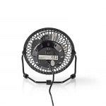 Nedis Table Fan | USB Powered | Diameter: 100 mm | 3 W | 1-Speed Setting | Black