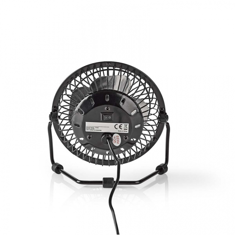 Nedis Table Fan | USB Powered | Diameter: 100 mm | 3 W | 1-Speed Setting | Black