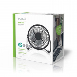 Nedis Table Fan | USB Powered | Diameter: 100 mm | 3 W | 1-Speed Setting | Black