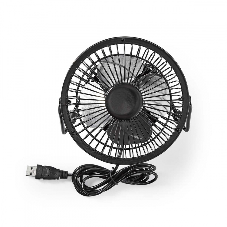 Nedis Table Fan | USB Powered | Diameter: 100 mm | 3 W | 1-Speed Setting | Black