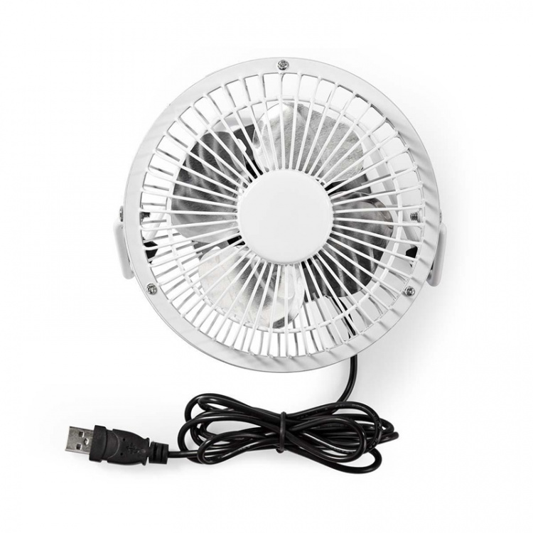 Nedis Table Fan | USB Powered | Diameter: 100 mm | 3 W | 1-Speed Setting | White