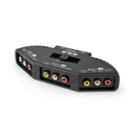 Nedis Composite Video Switch | 3 port(s) | Audio / video / data connections input: 3x Composite Video (RWY) | Audio / video / data connections output: 1x Composite Video (RWY) | 1024x576 | ABS | Black Nedis Composite Video Switch | 3 port(s) | Audio / video / data connections input: 3x Composite Video (RWY) | Audio / video / data connections output: 1x Composite Video (RWY) | 1024x576 | ABS | Black