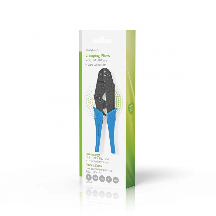 Nedis Crimp pliers | BNC / F / RG58 / RG59 | Plier | Metal / PVC | Black / Blue