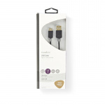 Nedis USB Cable | USB 2.0 | USB-A Male | USB-C™ Male | 60 W | 480 Mbps | Gold Plated | 1.00 m | Round | PVC | Anthracite | Window Box