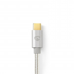 Nedis USB Cable | USB 2.0 | USB-C™ Male | USB Micro-B Male | 10 W | 480 Mbps | Gold Plated | 2.00 m | Round | Braided / Nylon | Aluminium | Cover Window Box