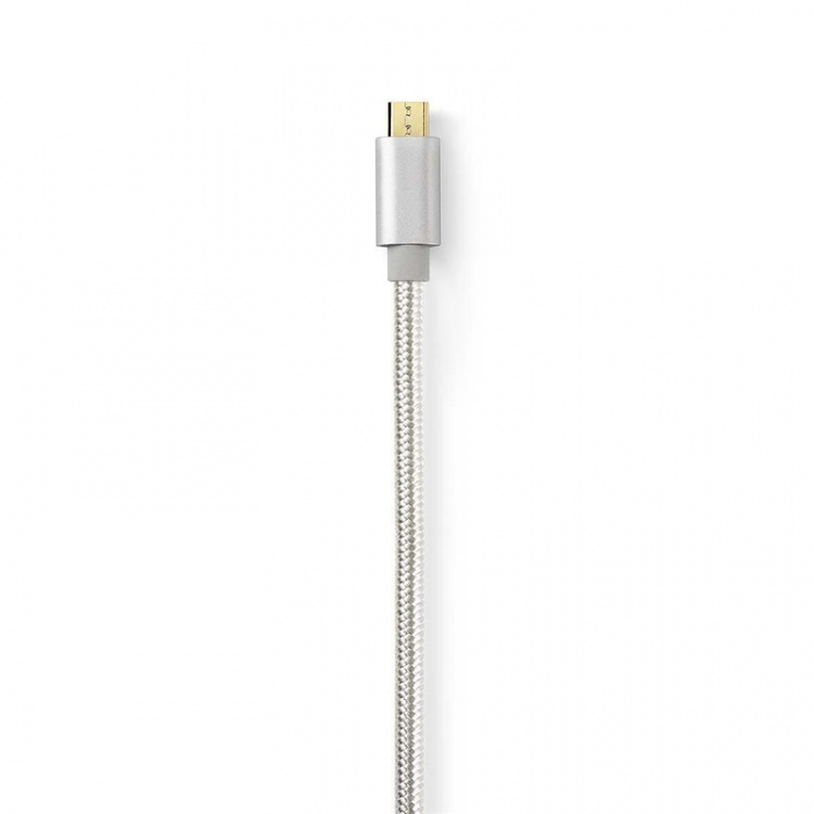 Nedis USB Cable | USB 2.0 | USB-C™ Male | USB Micro-B Male | 10 W | 480 Mbps | Gold Plated | 3.00 m | Round | Braided / Nylon | Aluminium | Cover Window Box