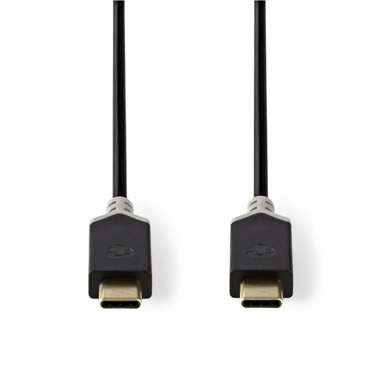 Nedis USB Cable | USB 3.2 Gen 2 | USB-C™ Male | USB-C™ Male | 100 W | 10 Gbps | Gold Plated | 1.00 m | Round | PVC | Anthracite | Window Box Nedis USB Cable | USB 3.2 Gen 2 | USB-C™ Male | USB-C™ Male | 100 W | 10 Gbps | Gold Plated | 1.00 m | Round | PVC | Anthracite | Window Box
