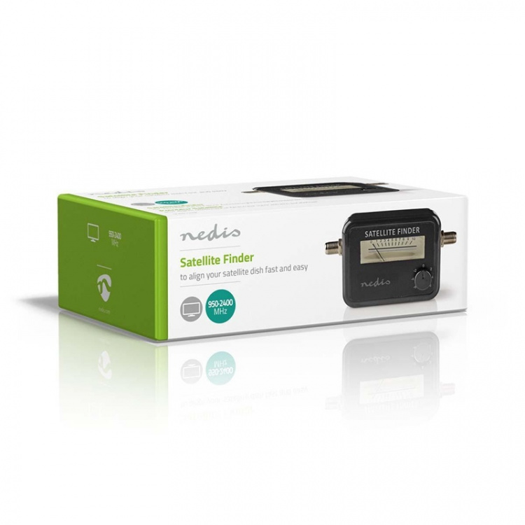 Nedis Satellite Signal Strength Meter | 950-2400 MHz | Input sensitivity: 83 dB | Output level: 102 dBuV | Black