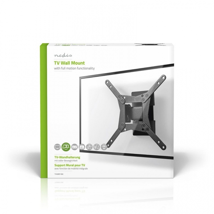 Nedis Full Motion TV Wall Mount | 10 - 32 