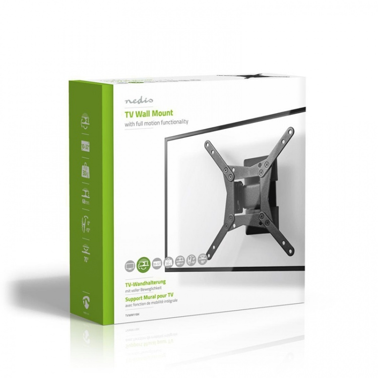 Nedis Full Motion TV Wall Mount | 10 - 32 