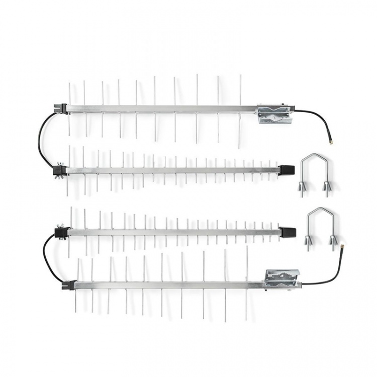 Nedis 4G / 5G Antenna | 5G | Outdoor | 698 - 3800 MHz | Gain: 15 dB | 0.30 m | Silver Nedis 4G / 5G Antenna | 5G | Outdoor | 698 - 3800 MHz | Gain: 15 dB | 0.30 m | Silver