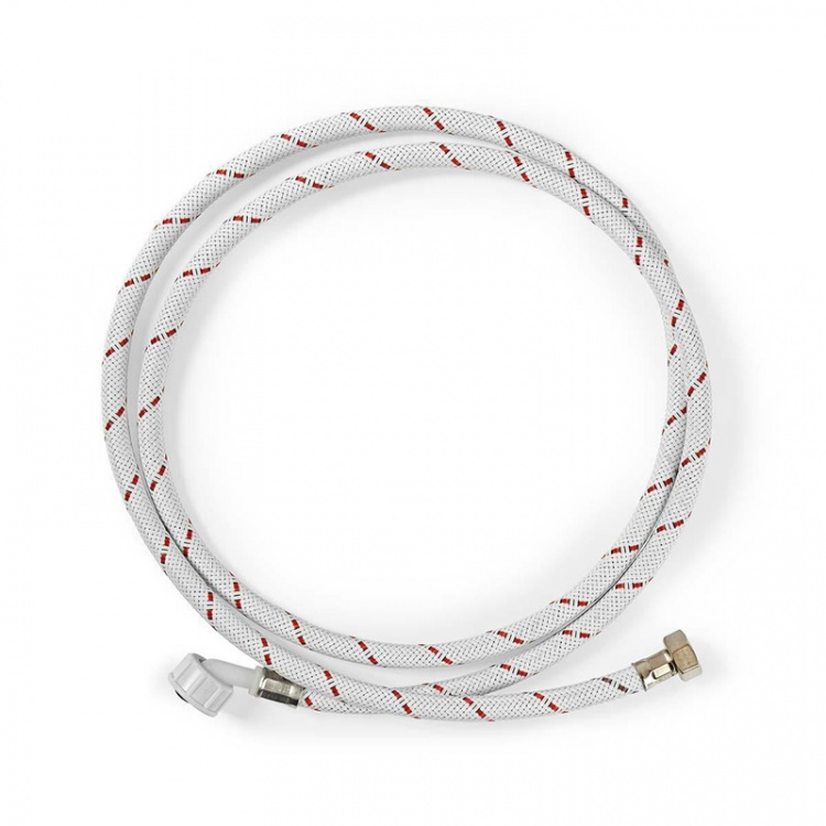 Nedis Nylon Inlet Hose | 1/2\'\' | 3/4\'\' | 10 Bar | 90 °C | 2.00 m | Application: Dish / Washing Machine | Nylon | Red / White Nedis Nylon Inlet Hose | 1/2\'\' | 3/4\'\' | 10 Bar | 90 °C | 2.00 m | Application: Dish / Washing Machine | Nylon | Red / White