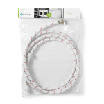 Nedis Nylon Inlet Hose | 1/2\'\' | 3/4\'\' | 10 Bar | 90 °C | 3.00 m | Application: Dish / Washing Machine | Nylon | Red / White